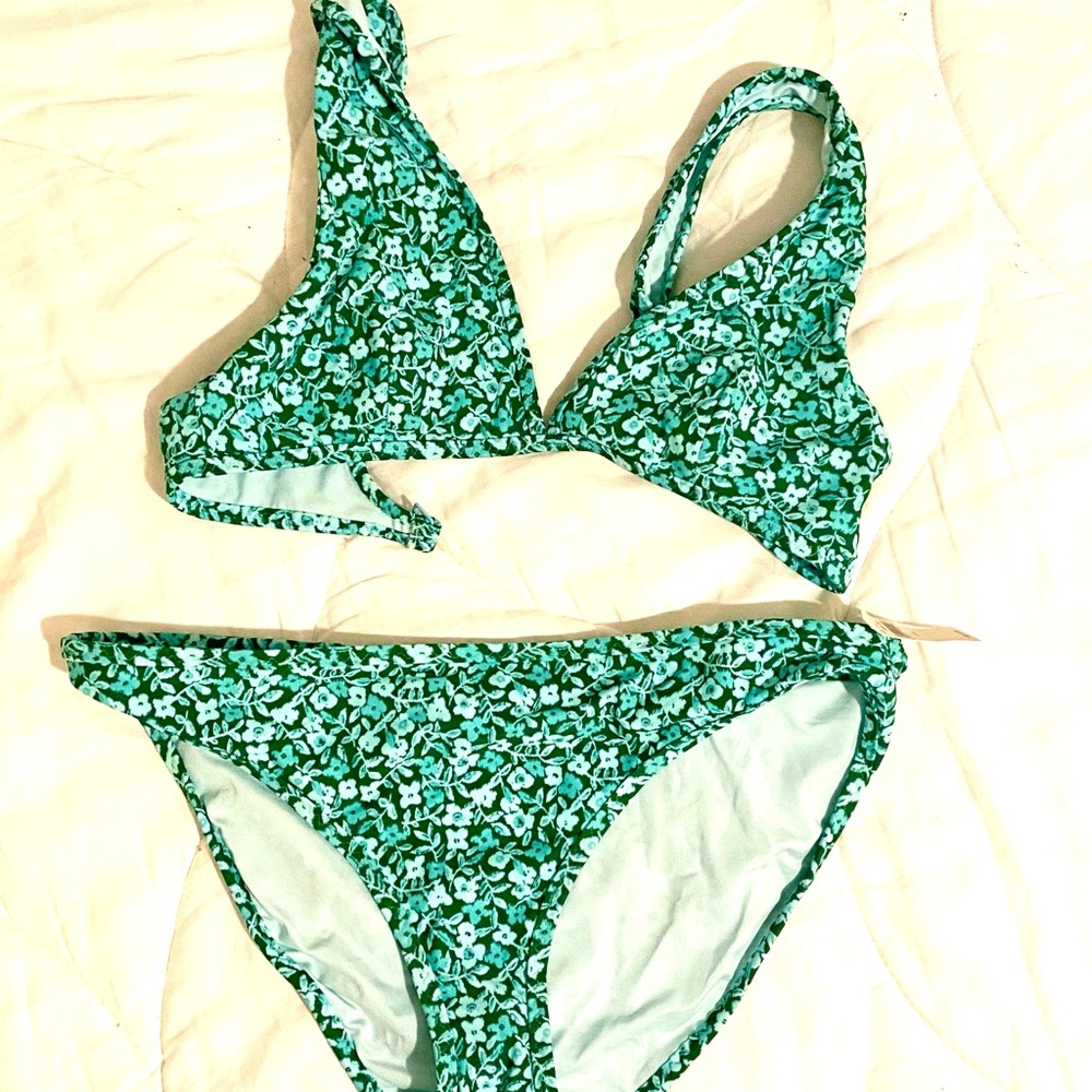 Aerie floral plunge bikini
